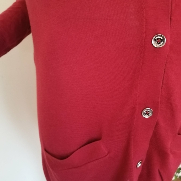 MICHAEL Michael Kors Burgundy Button-Up Cardigan - Picture 3 of 7